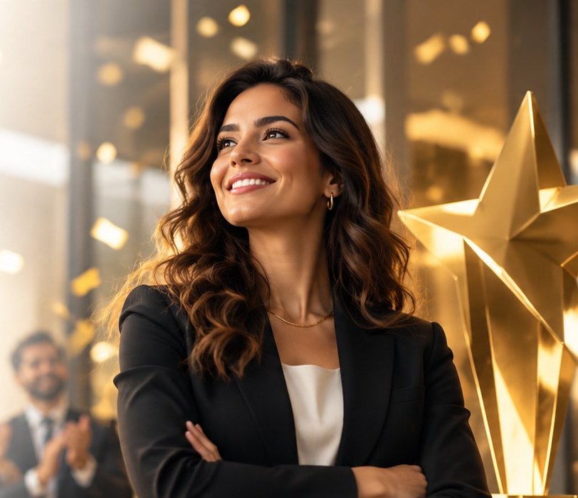 Colaboradora celebrando o título de Embaixadora SAVA